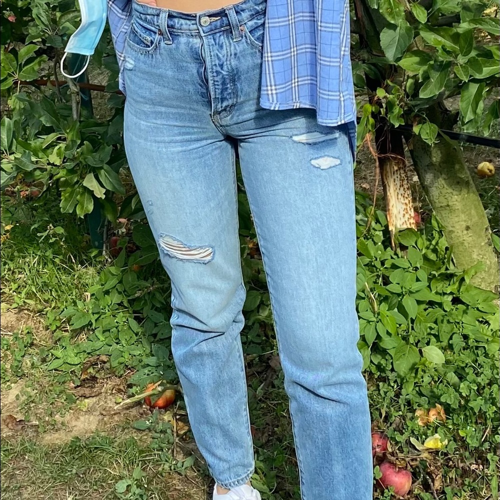 old navy sky hi extra high rise boyfriend jean
